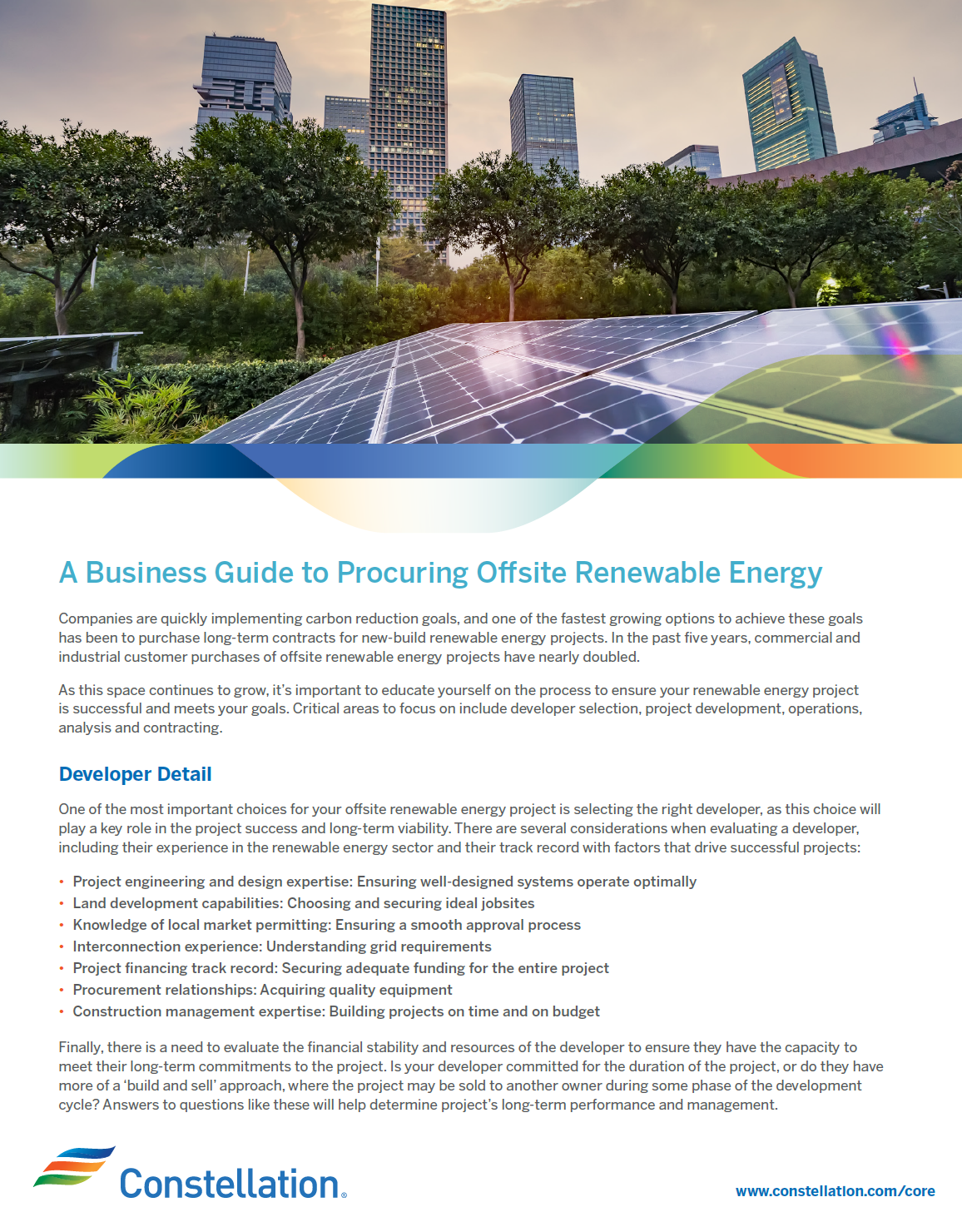 A Business Guide to Procuring Offsite Renewable Energy