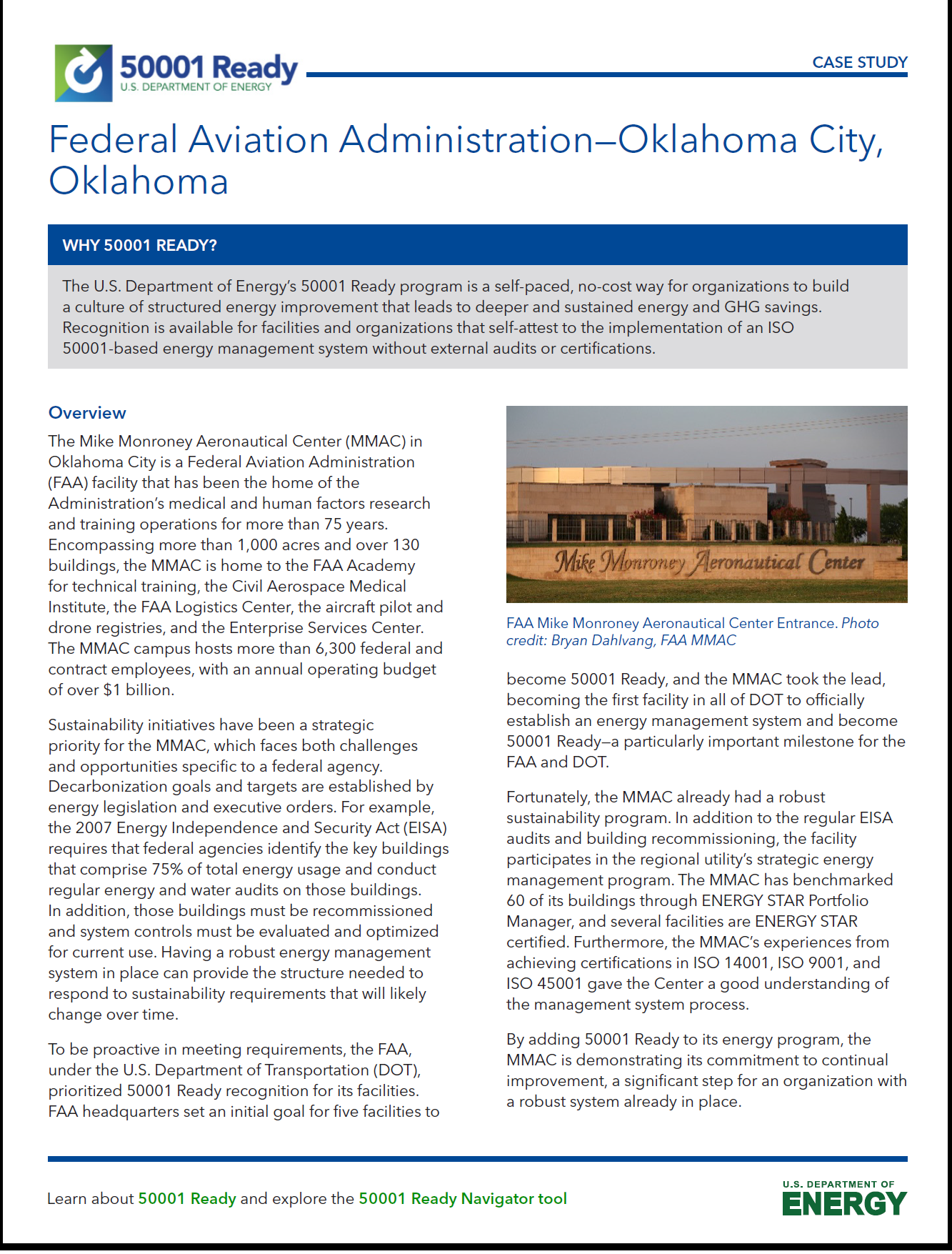 Case Study: Federal Aviation Administration —Oklahoma City, OK