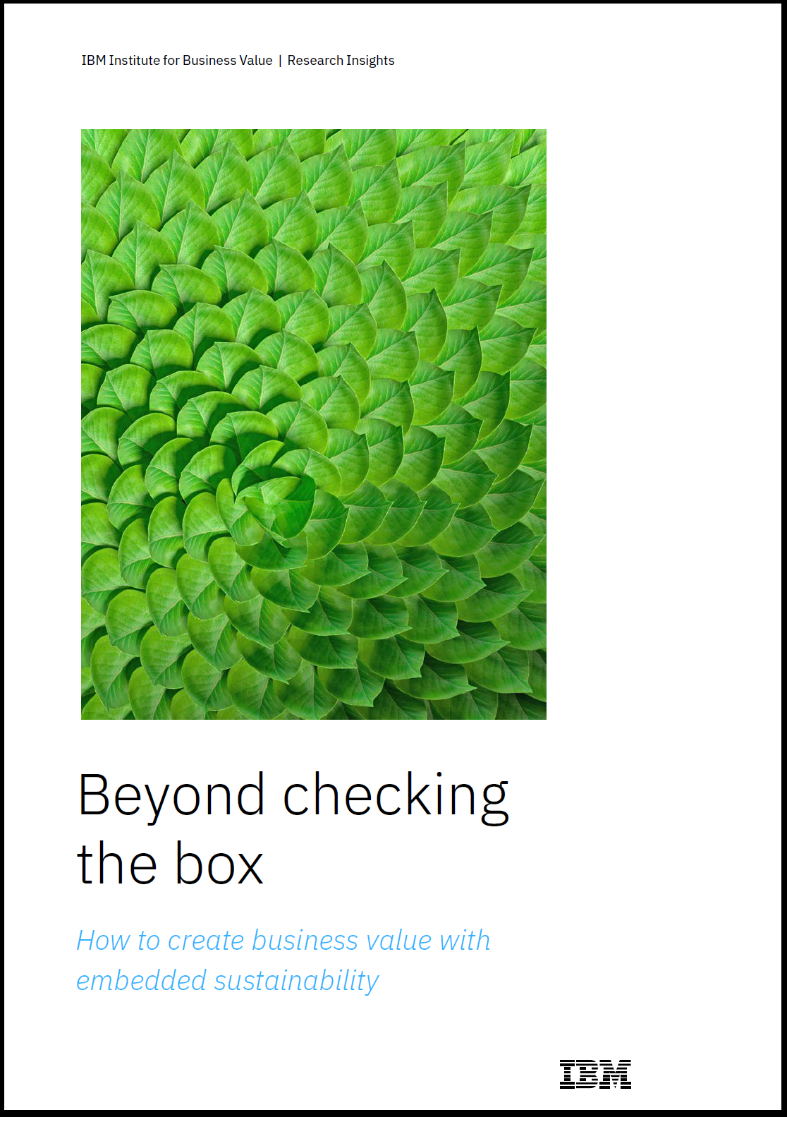Beyond Checking the Box – How to Create Business Value with Embedded Sustainability