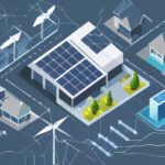 An illustration depicts a microgrid on a small facility.