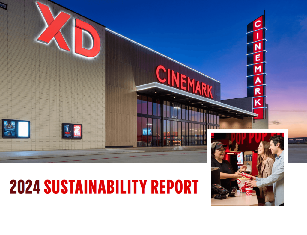 Cover of Cinemark's 2025 Sustainability Report